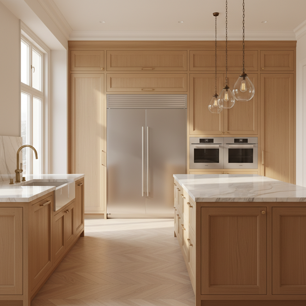 Luxury kitchen with built-in premium appliances